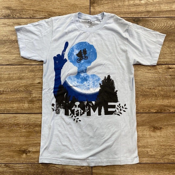 E.T. Home T Shirt Extra Terrestrial ET Home Light Blue Small - Picture 2 of 8
